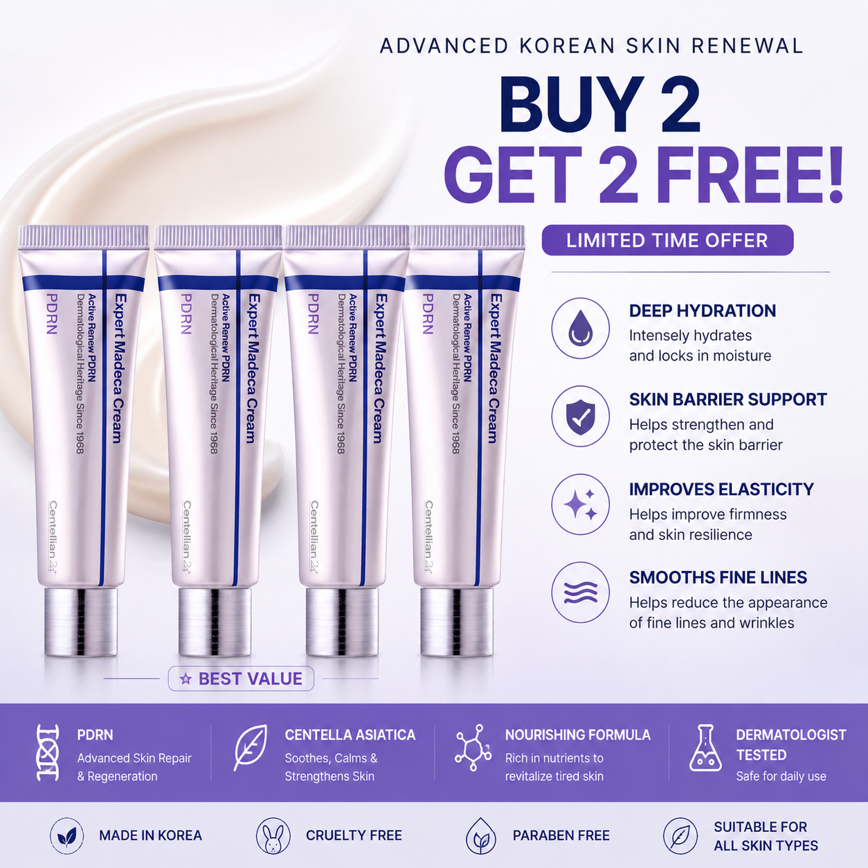 Korean PDRN Repair Cream